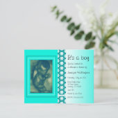 baby shower Invitation Green Ultrasound Kaart (Staand voorkant)