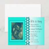 baby shower Invitation Green Ultrasound Kaart (Voorkant / Achterkant)