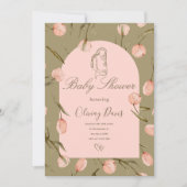 Baby Shower Invitation in Calming Nature Colors  (Voorkant)