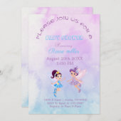 "Baby shower Invitation in Paarse & Lichtblauw" Save The Date (Voorkant / Achterkant)
