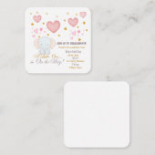 Baby Shower Invitation Informatiekaartje (Voorkant / Achterkant)