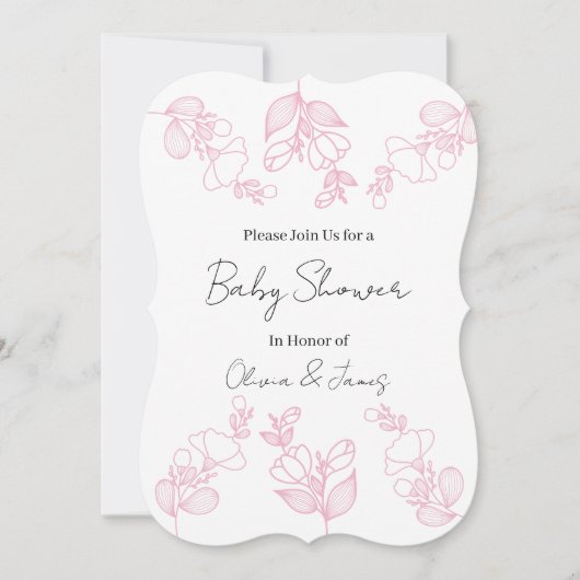 Baby Shower Invitation Kaart (Voorkant)