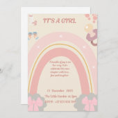 Baby shower invitation  kaart (Voorkant / Achterkant)