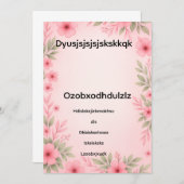 Baby shower invitation  kaart (Voorkant / Achterkant)