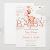 Baby shower Invitation Kaart Girl (Voorkant / Achterkant)