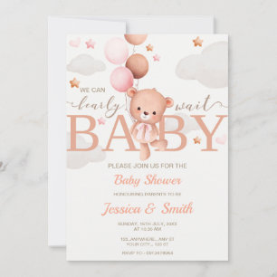 Baby shower Invitation Kaart Girl