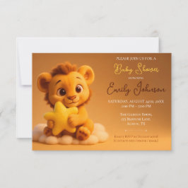 Baby Shower Invitation – Little Lion & Star Save The Date