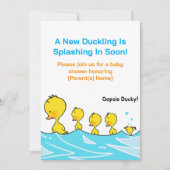 Baby Shower Invitation – Oopsie Ducky Kaart (Voorkant)
