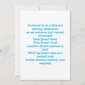 Baby Shower Invitation – Oopsie Ducky Kaart (Achterkant)