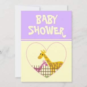 Baby shower Invitation-Paarse Kaart