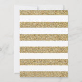 baby shower Invitation Pink and Gold Glitte Floral Kaart (Achterkant)