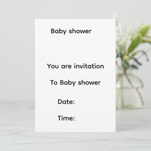 Baby shower invitation  save the date (Staand voorkant)