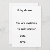 Baby shower invitation save the date (Voorkant / Achterkant)