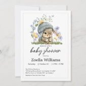 Baby Shower Invitation Sweet Little Bunny (Voorkant)