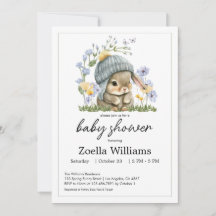 Baby Shower Invitation Sweet Little Bunny