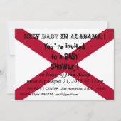 Baby shower Invitation with Flag of Alabama, Veren Kaart (Voorkant)