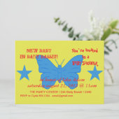 Baby Shower Invitation with Flag of Bady Bassit Kaart (Staand voorkant)
