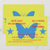 Baby Shower Invitation with Flag of Bady Bassit Kaart (Voorkant / Achterkant)