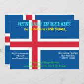 Baby Shower Invitation with Flag of Iceland Kaart (Voorkant / Achterkant)