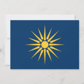 Baby Shower Invitation with Flag of Macedonia Kaart (Achterkant)