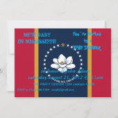 Baby Shower Invitation with Flag of Mississippi Kaart (Voorkant)