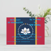 Baby Shower Invitation with Flag of Mississippi Kaart (Staand voorkant)