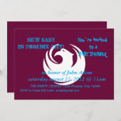 Baby Shower Invitation with Flag of Phoenix City Kaart (Voorkant / Achterkant)