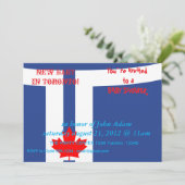 Baby Shower Invitation with Flag of Toronto Kaart (Staand voorkant)