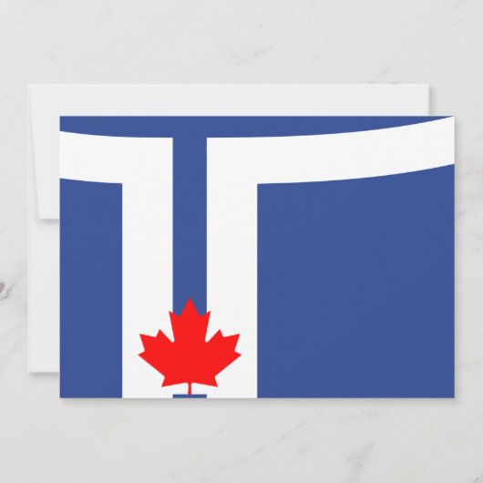 Baby Shower Invitation with Flag of Toronto Kaart (Achterkant)