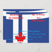 Baby Shower Invitation with Flag of Toronto Kaart (Voorkant / Achterkant)