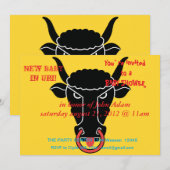 Baby Shower Invitation with Flag of Uri Kaart (Voorkant / Achterkant)