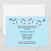 Baby Shower Invitation with Matching Envelopes Kaart (Voorkant / Achterkant)