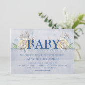 baby shower invitations | Angel Baby Kaart (Staand voorkant)