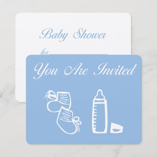 Baby Shower Invitations Boy Kaart (Voorkant / Achterkant)