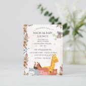 Baby Shower Invitations | Custom Wildflower Card RSVP Kaartje (Staand voorkant)