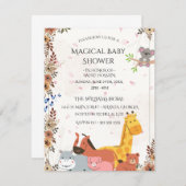 Baby Shower Invitations | Custom Wildflower Card RSVP Kaartje (Voorkant / Achterkant)