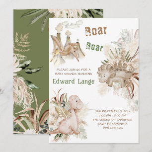 Baby Shower Invitations Dinosaur Boy Kaart