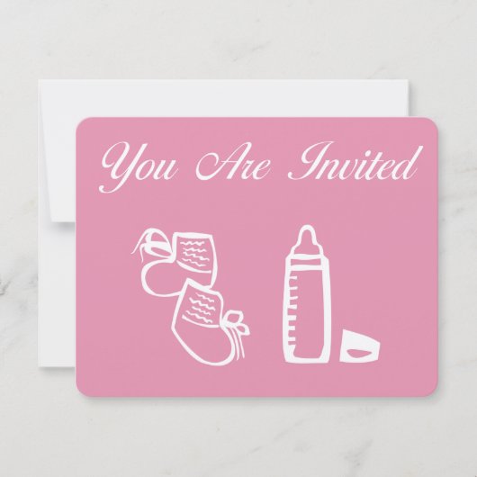 Baby Shower Invitations Girl Kaart (Voorkant)
