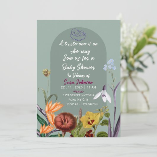 Baby Shower Invitations  Kaart (Staand voorkant)