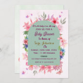 Baby Shower Invitations Kaart (Voorkant / Achterkant)
