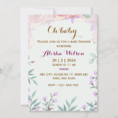 Baby shower invitations kaart (Voorkant)