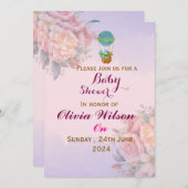 Baby Shower Invitations  Kaart (Voorkant / Achterkant)