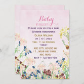 Baby shower invitations kaart (Voorkant / Achterkant)
