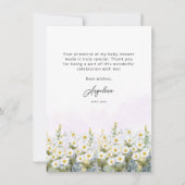 Baby shower invitations with an adorable fawn. bedankkaart (Achterkant)