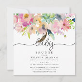 baby shower invitations | Zoete bloemen Kaart (Voorkant)