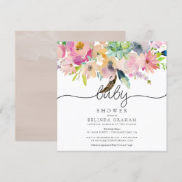 baby shower invitations | Zoete bloemen Kaart