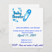 baby shower Invite-Boy Kaart (Voorkant / Achterkant)