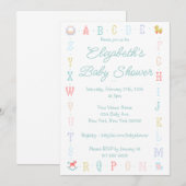 Baby Shower Invite Kaart (Voorkant / Achterkant)