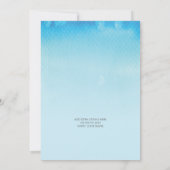 BABY SHOWER INVITE-regenharten waterverf groen Kaart (Achterkant)