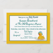 BABY SHOWER INVITE - RUBBER DUCKY KAART (Achterkant)